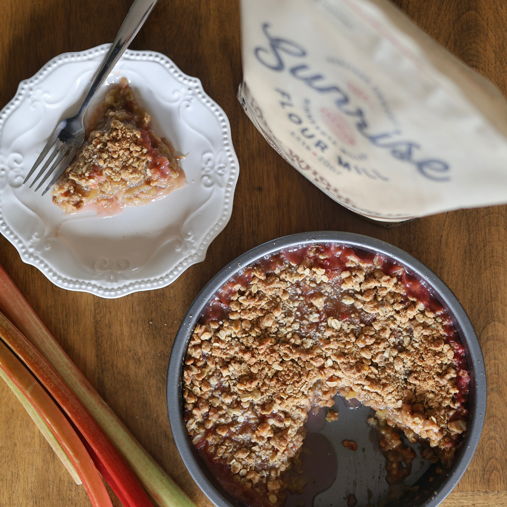 Grandma Bonnie's Rhubarb Crunch Recipe – Sunrise Flour Mill