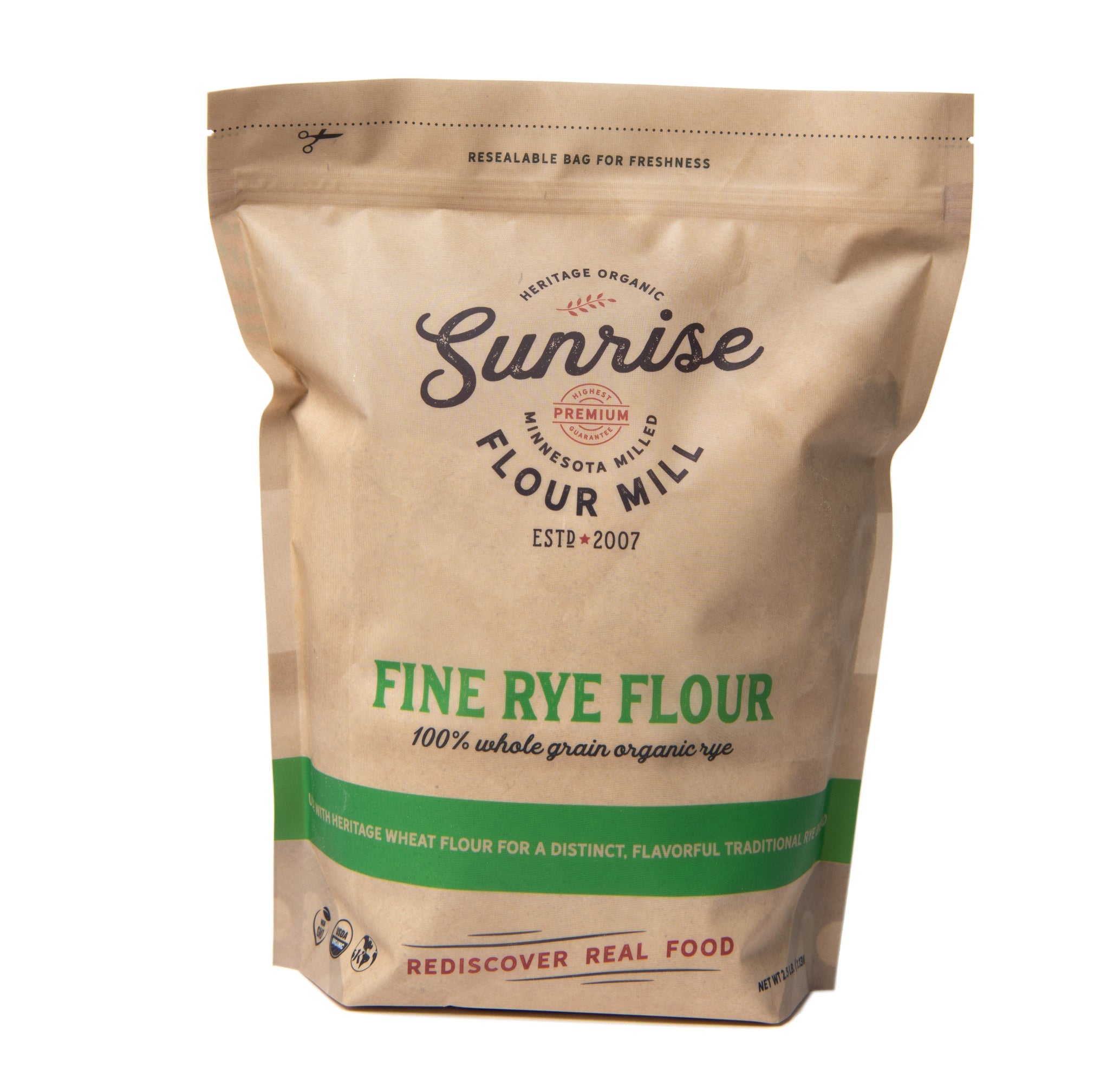 Pumpernickel Flour Organic Rye Flour, Dark Rye Sunrise Flour Mill