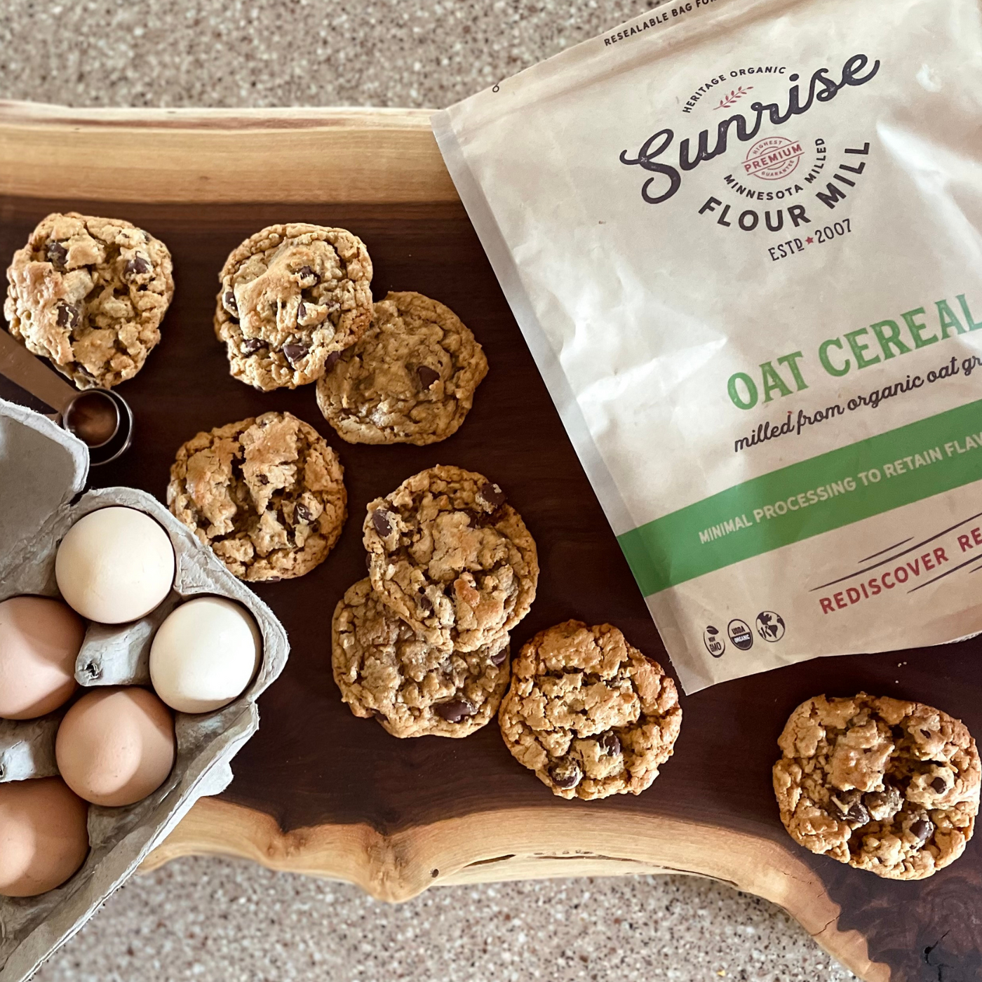 Easy Oat Cereal, Peanut Butter, Chocolate Chip Cookie Recipe