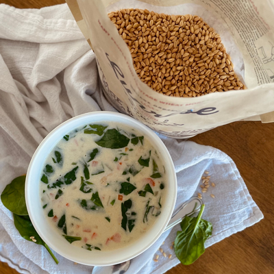 Heritage Wheat Berry Chicken Soup Recipe