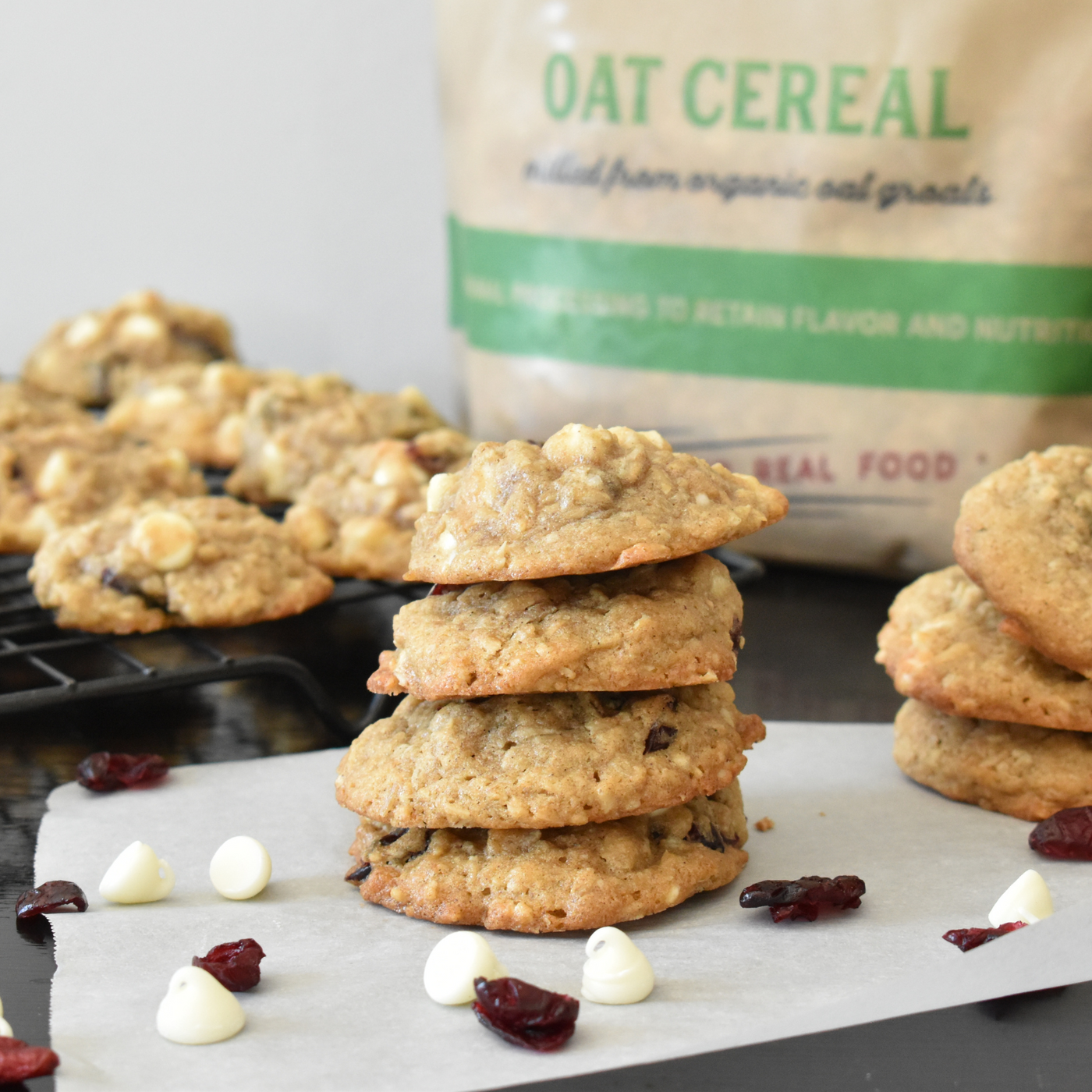 White Chocolate Dried Cranberry Oatmeal Cookie Recipe