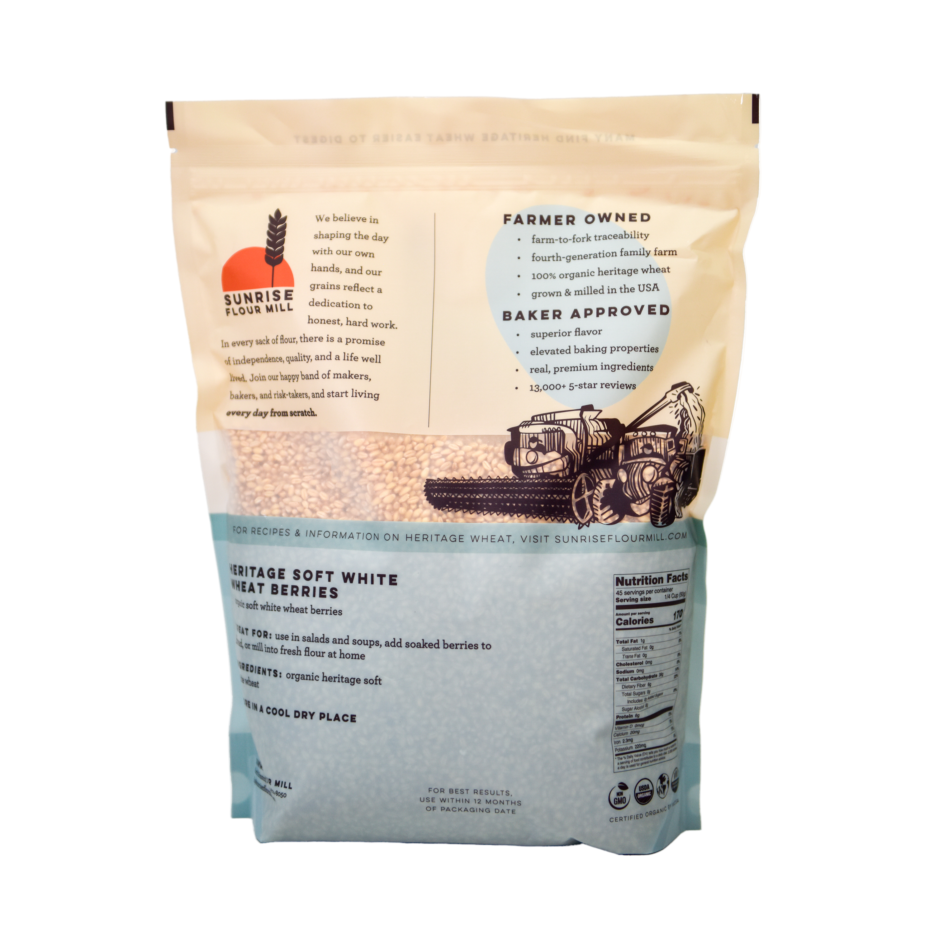 Heritage Soft White Wheat Berries