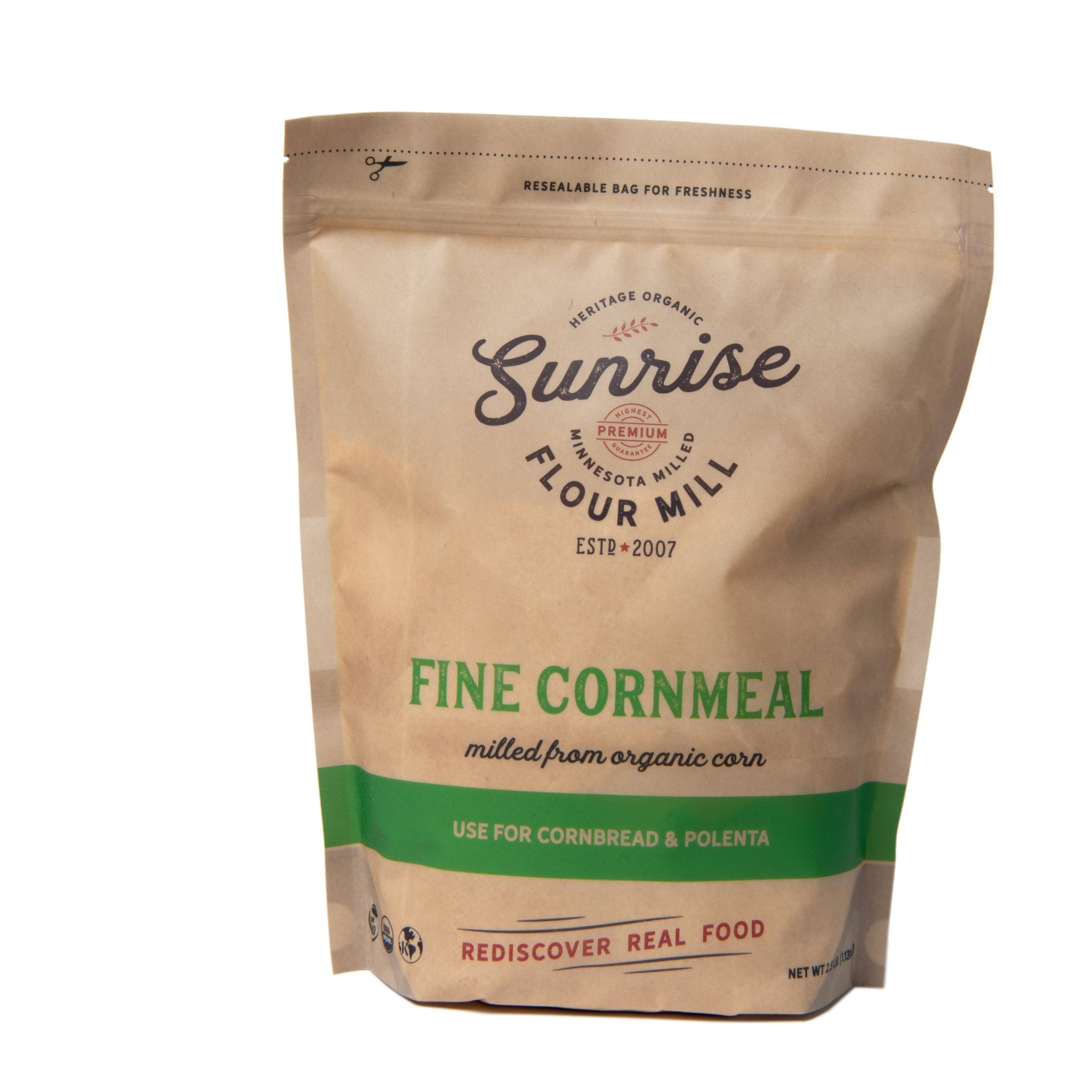 Organic Cornmeal - Cornbread Recipe, Polenta, Grits – Sunrise Flour Mill