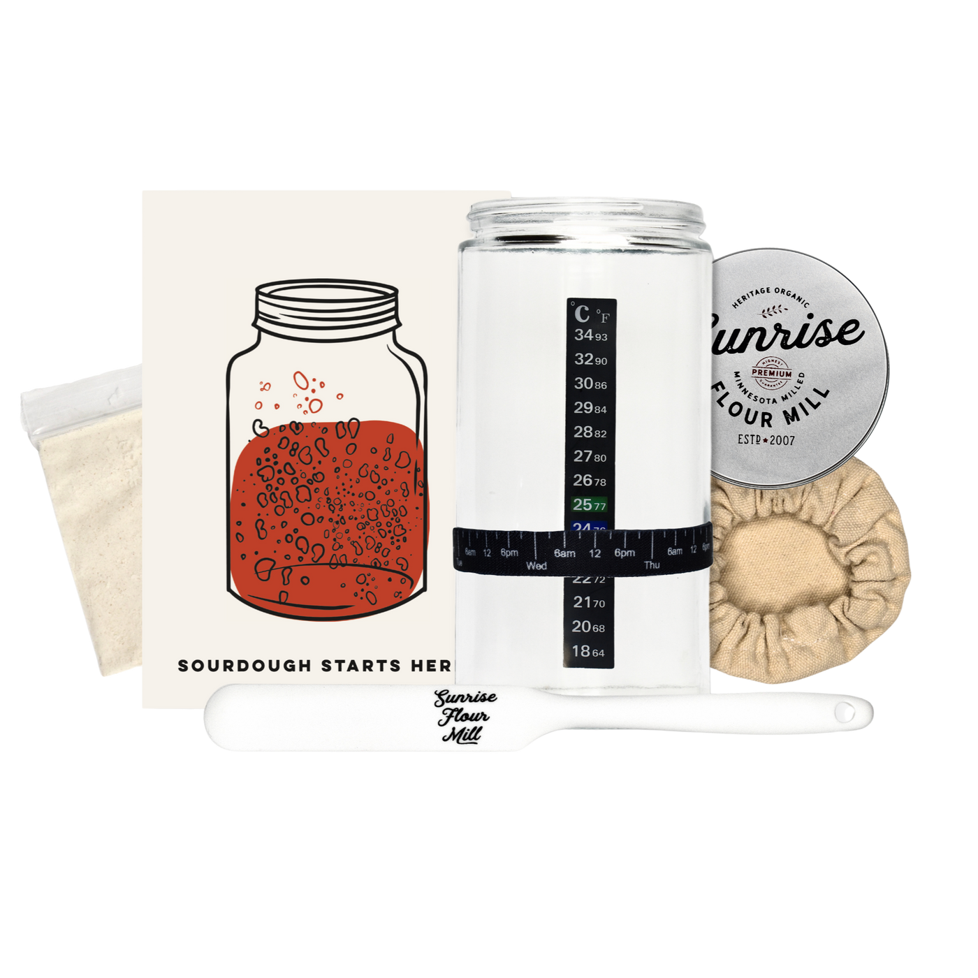 Sourdough Starter Kit with Jar and Heritage Sourdough Starter