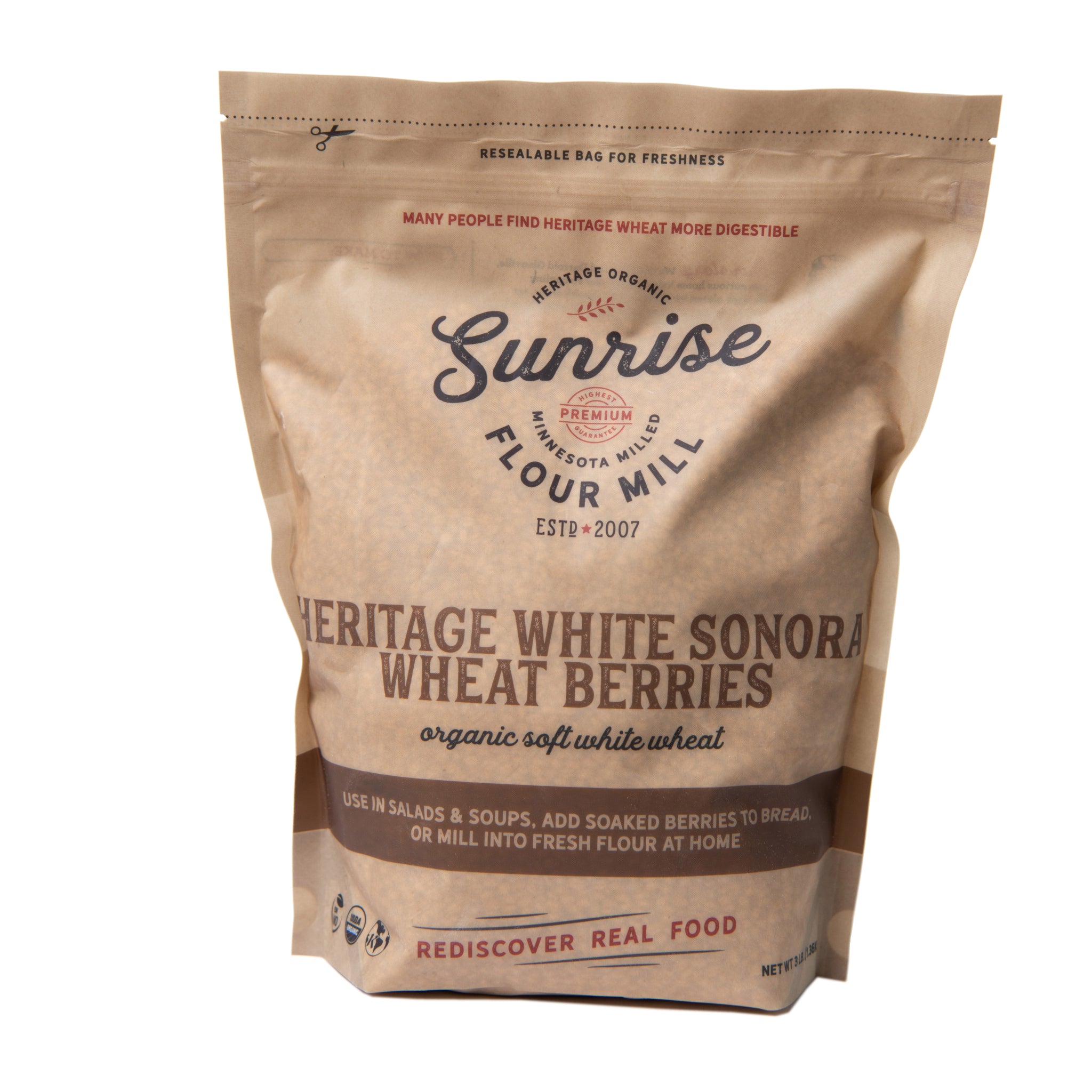 White Sonora Wheat Berries - Organic Wheat Berries – Sunrise Flour Mill